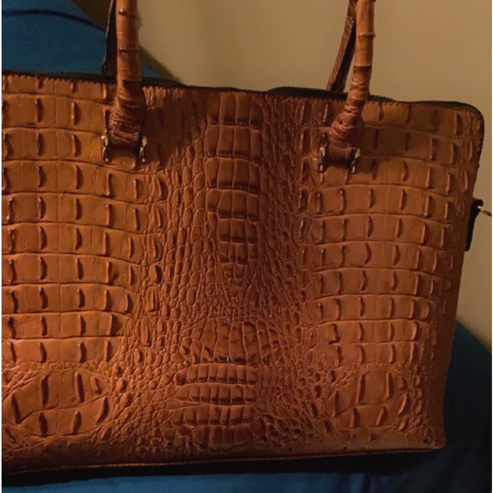 Large Brown Croc Bag